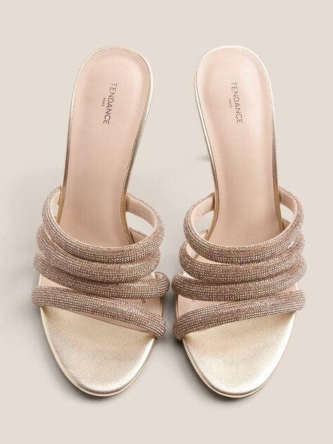 Мюли TENDANCE, Артикул RL708-6, золотой | 3925245. Ракурс 5 Мюли TENDANCE, Артикул RL708-6, золотой | 3925245. Ракурс 5