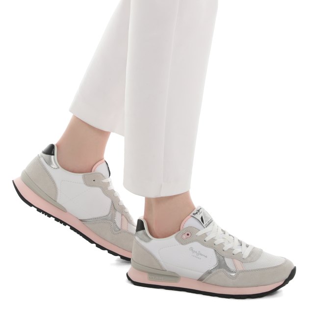 Женские кроссовки PEPE JEANS BRIT MIX W, Артикул PLS40012, белый | 3931622. Ракурс 8