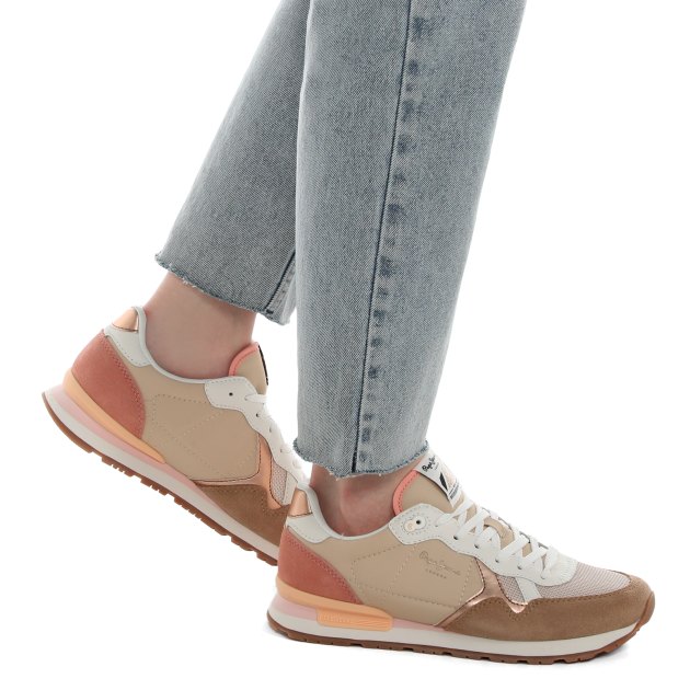 Женские кроссовки PEPE JEANS BRIT MIX W, Артикул PLS40012, бежевый | 3931647. Ракурс 8