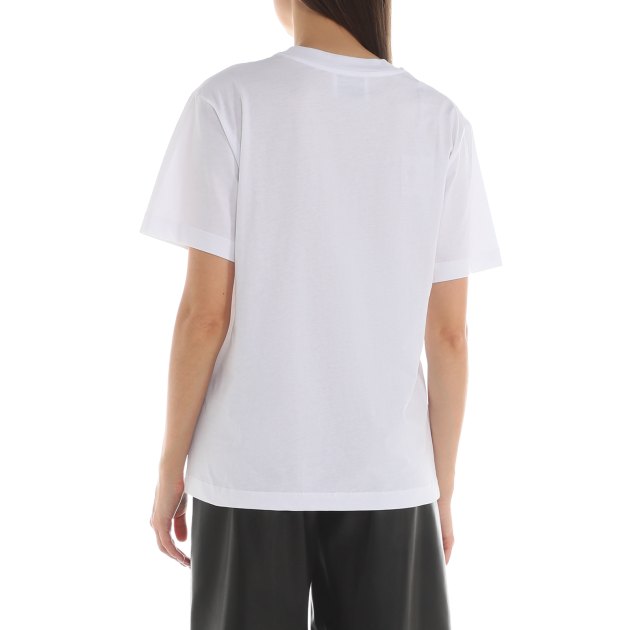 Женская футболка MO5CH1NO JEANS ARCHIVE PRINT, Артикул 0703 M, белый | 3931911. Ракурс 4