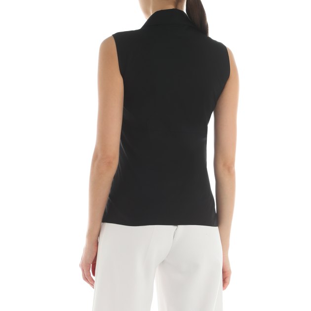 Женская рубашка без рукавов MO5CH1NO JEANS WHITE BLACK.. AND MORE, Артикул 0207, черный | 3931968. Ракурс 4