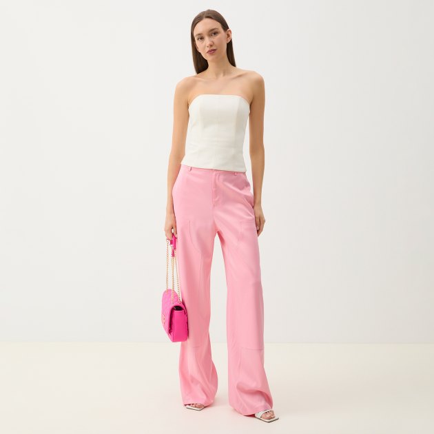 Женские брюки карго MO5CH1NO JEANS SEASONAL SOLID COLOURS, Артикул 0334, розовый | 3931987. Ракурс 2