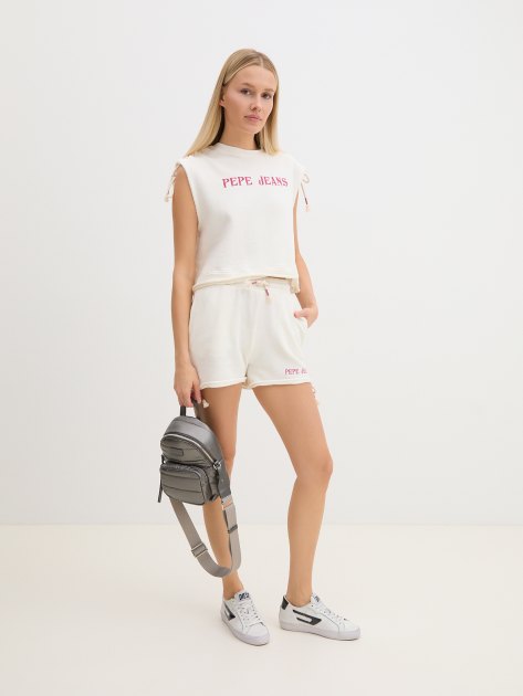 Топ PEPE JEANS KENDALL, Артикул PL581424, белый | 3936841. Ракурс 2 Топ PEPE JEANS KENDALL, Артикул PL581424, белый | 3936841. Ракурс 2
