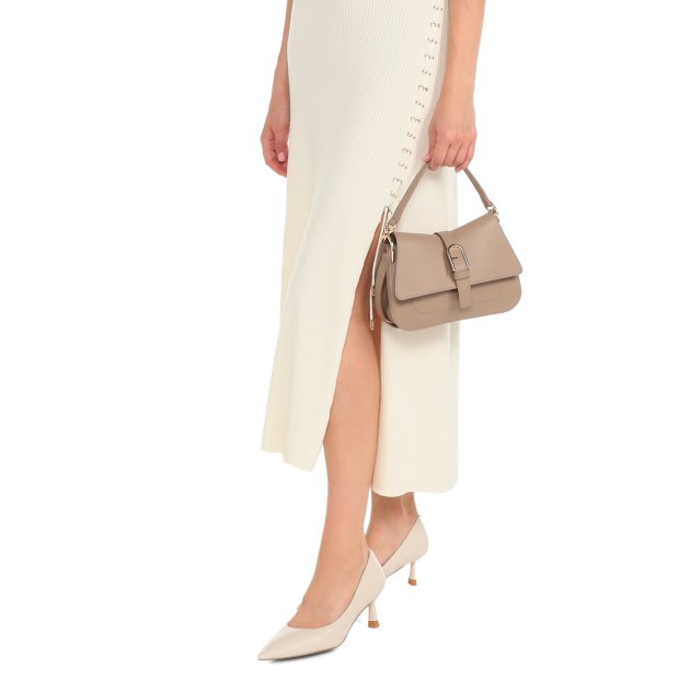 Женская сумка  FURLA, Артикул FURLA FLOW M TOP HANDLE, пыльно-бежевый | 3939962. Ракурс 6
