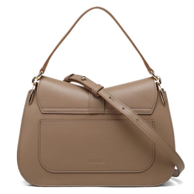 Женская сумка  FURLA, Артикул FURLA FLOW M TOP HANDLE, пыльно-бежевый | 3939962. Ракурс 3