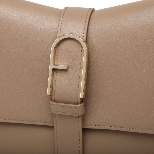 Женская сумка  FURLA, Артикул FURLA FLOW M TOP HANDLE, пыльно-бежевый | 3939962. Ракурс 4