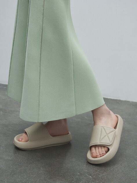 Женские сланцы TENDANCE, Артикул HVJ-Y2112029, серо-бежевый | 3943718. Ракурс 7