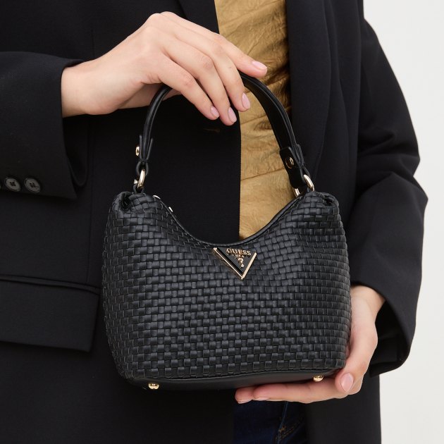 Женская сумка с ручкой GUESS ETEL MINI HOBO, Артикул HWWG9219730, черный | 3951104. Ракурс 8 Женская сумка с ручкой GUESS ETEL MINI HOBO, Артикул HWWG9219730, черный | 3951104. Ракурс 8