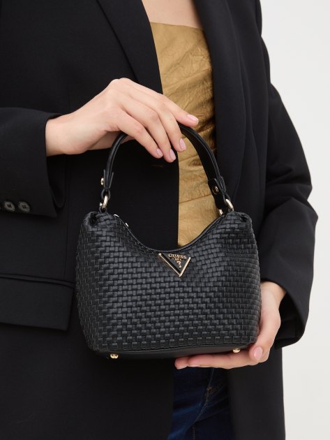 Женская сумка с ручкой GUESS ETEL MINI HOBO, Артикул HWWG9219730, черный | 3951104. Ракурс 2 Женская сумка с ручкой GUESS ETEL MINI HOBO, Артикул HWWG9219730, черный | 3951104. Ракурс 2