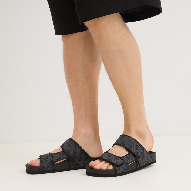 Мужские шлепанцы GUESS IGEA II JQD 4G, Артикул FMGIGJFAL03, антрацитовый | 3952533. Ракурс 4