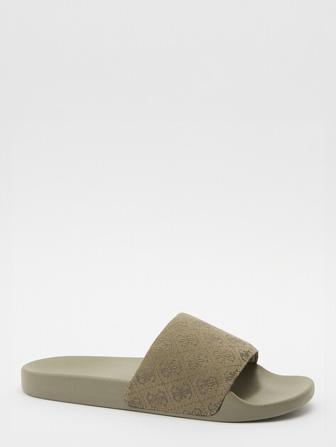 Мужские шлепанцы GUESS TOKYO JQD, Артикул FMGTOJFAB19, коричнево-зеленый | 3952610. Ракурс 3