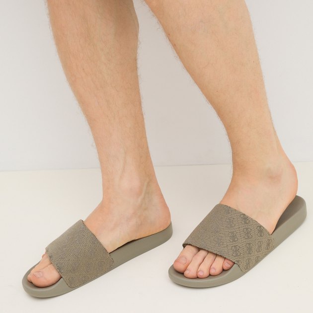 Мужские шлепанцы GUESS TOKYO JQD, Артикул FMGTOJFAB19, коричнево-зеленый | 3952610. Ракурс 4