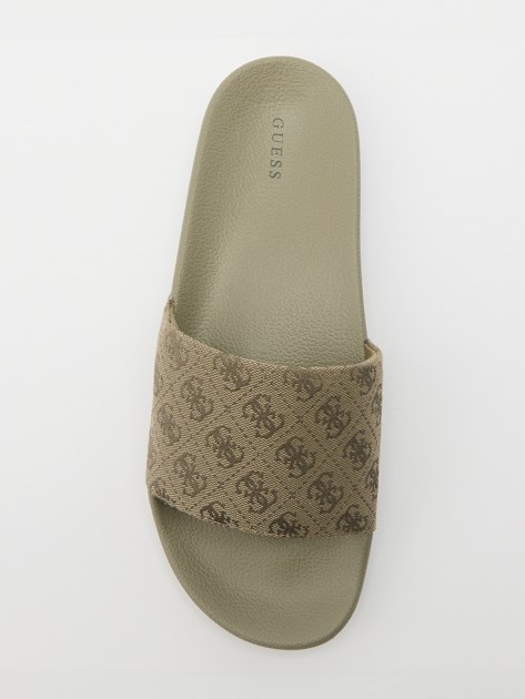 Мужские шлепанцы GUESS TOKYO JQD, Артикул FMGTOJFAB19, коричнево-зеленый | 3952610. Ракурс 2