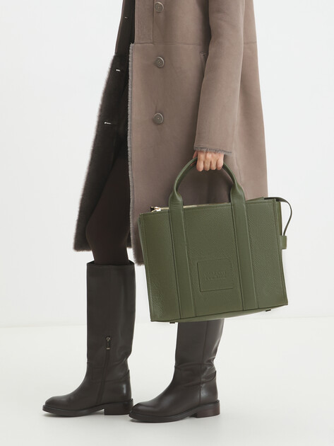 Женский тоут CALZETTI, Артикул CLER MAXI, темный хаки | 3954271. Ракурс 2