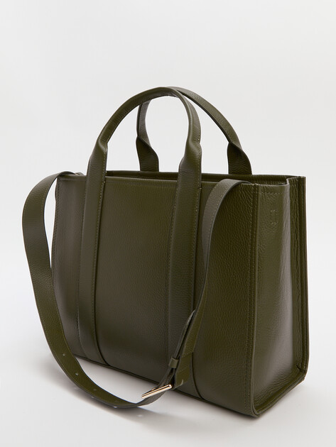 Женский тоут CALZETTI, Артикул CLER MAXI, темный хаки | 3954271. Ракурс 4