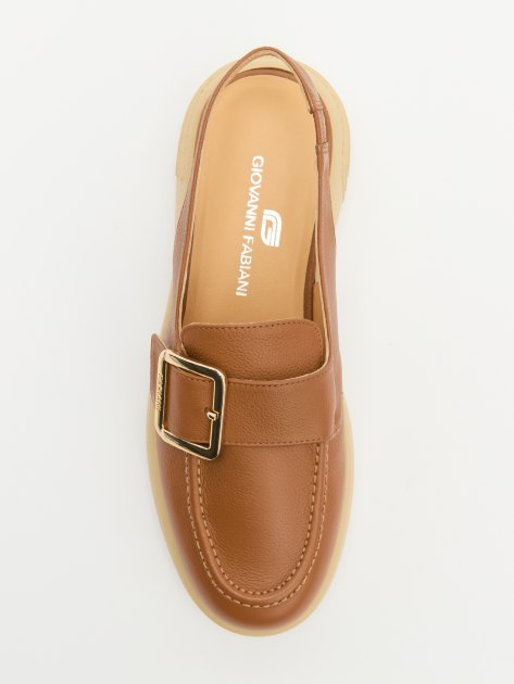 Женские лоферы с открытой пяткой (слинг-бэк) GIOVANNI FABIANI, Артикул S24511, коричневый | 3955026. Ракурс 5