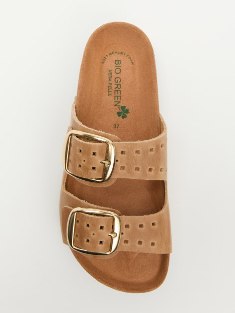 Женские шлепанцы BIO GREEN, Артикул PT10-20, темно-бежевый | 3960423. Ракурс 5