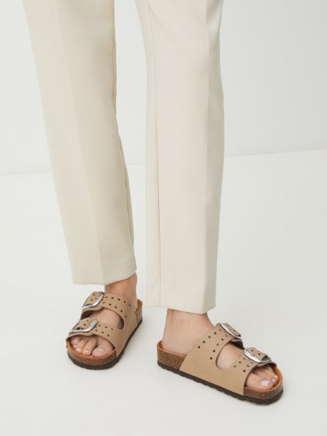 Женские шлепанцы BIO GREEN, Артикул PT10-20, серо-бежевый | 3960424. Ракурс 2