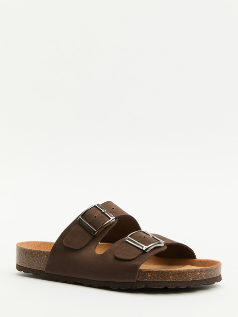 Мужские шлепанцы BIO GREEN, Артикул PT60-1, темно-коричневый | 3960514. Ракурс 3