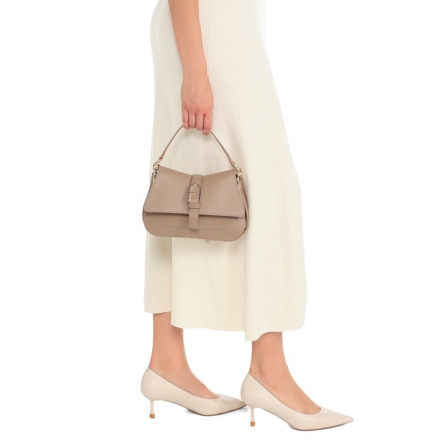 Женская сумка  FURLA, Артикул FURLA FLOW MINI TOP HANDLE, пыльно-бежевый | 3962299. Ракурс 6