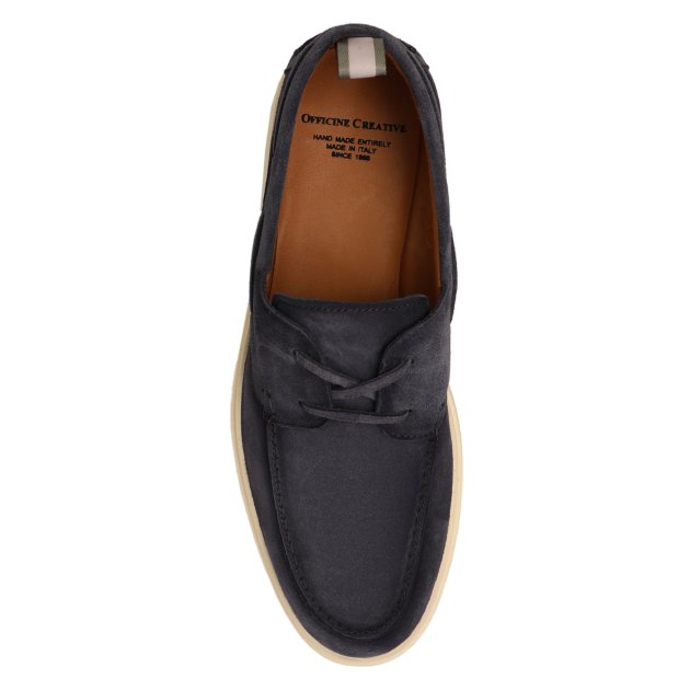 Мужские топсайдеры OFFICINE CREATIVE, Артикул BONES/004, серо-синий | 3963183. Ракурс 2