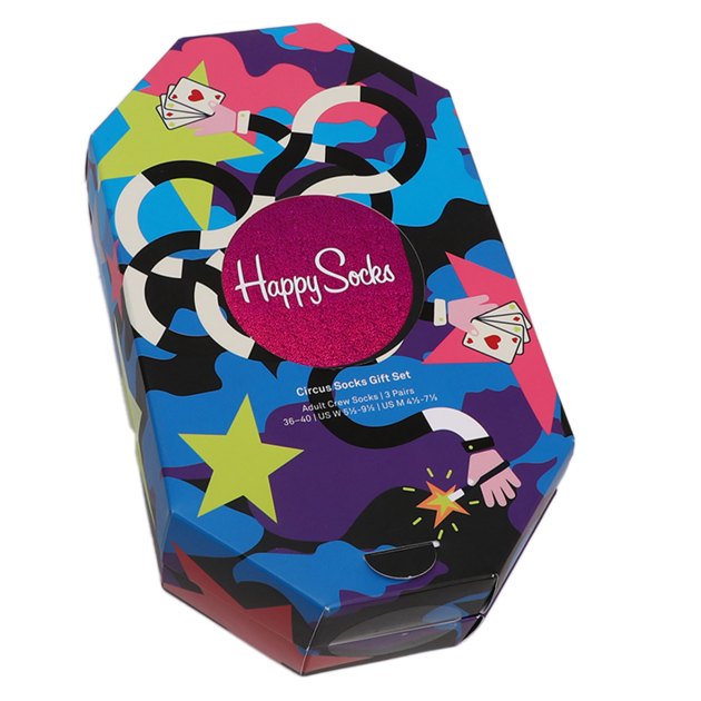 Носки 3 шт. HAPPY SOCKS, Артикул 3-Pack Circus Socks Gift Set XCIR08, мультицвет | 3969653. Ракурс 2