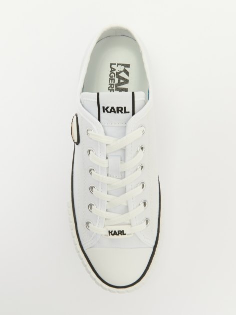 Женские кеды KARL LAGERFELD KAMPUS MAX Nft Patch Lo Lace, Артикул KL60424, белый | 3971951. Ракурс 5