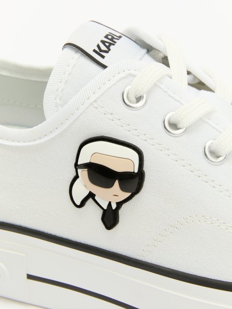 Женские кеды KARL LAGERFELD KAMPUS MAX Nft Patch Lo Lace, Артикул KL60424, белый | 3971951. Ракурс 6