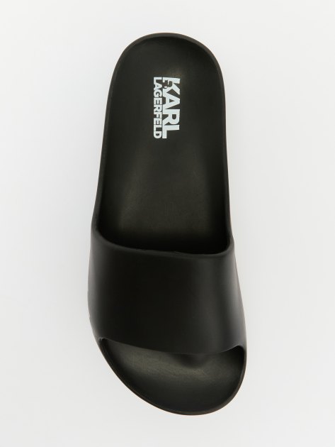 Женские сланцы KARL LAGERFELD KOBO II Hotel Logo Slide, Артикул KL86000, черный | 3971952. Ракурс 5