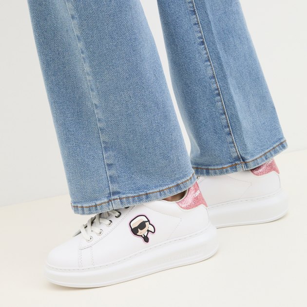 Женские кеды KARL LAGERFELD KAPRI Karl NFT Lo Lace, Артикул KL62530N, белый | 3971957. Ракурс 4