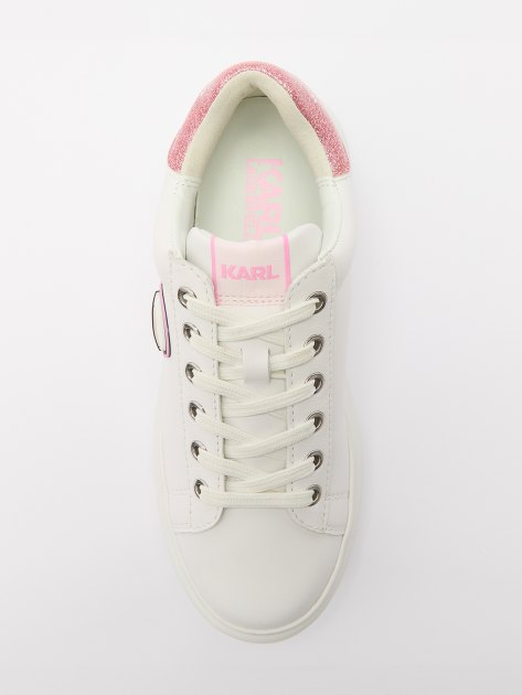 Женские кеды KARL LAGERFELD KAPRI Karl NFT Lo Lace, Артикул KL62530N, белый | 3971957. Ракурс 2
