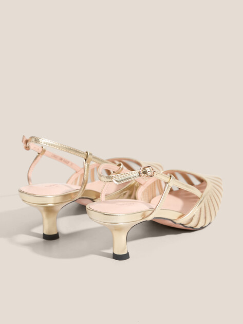 Женские туфли с открытой пяткой (слинг-бэк) TENDANCE, Артикул LT0321-109, золотой | 3972376. Ракурс 6