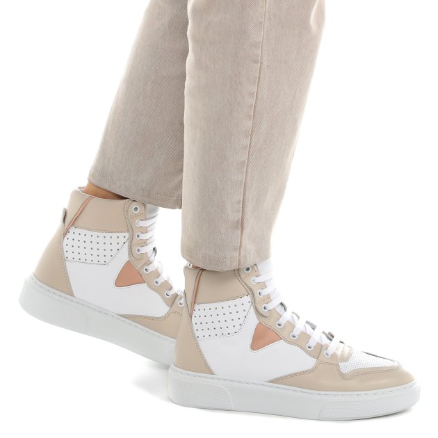 Женские высокие кеды J.J.DELACROIX 35, Артикул 1860, светло-бежевый | 3991274. Ракурс 4