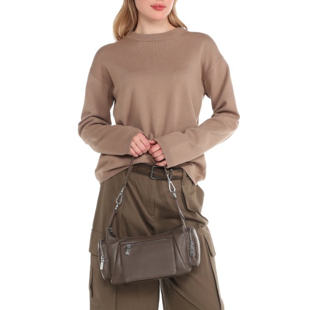 Женская сумка  MIRONPAN, Артикул 62379, серо-коричневый | 3994253. Ракурс 6