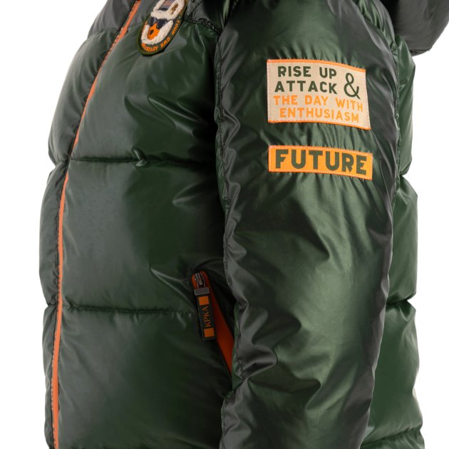 Детский пуховик KAPIKA, Артикул KKBCK02-64, зеленый | 3996257. Ракурс 5