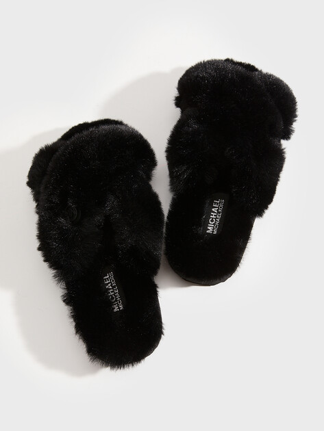 Женские шлепанцы MICHAEL KORS LALA SLIPPER, Артикул 40R1LAFP1D, черный | 3997123. Ракурс 6