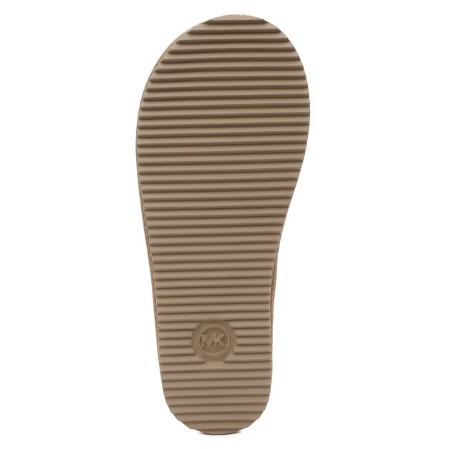 Женская домашняя обувь MICHAEL KORS JANIS SLIPPER, Артикул 40R2JAFP1Y, бежево-коричневый | 3997265. Ракурс 3