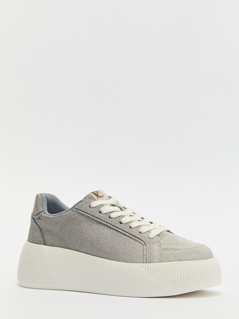 Женские кеды CAFE' NOIR, Артикул DF9025, серый | 3998774. Ракурс 3