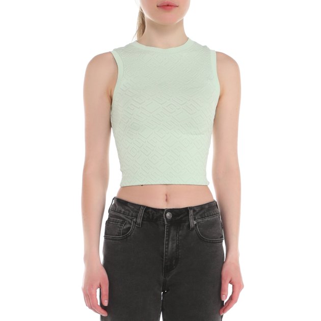 Топ GUESS SL OFELIA TOP, Артикул W4GP52KBYN0, светло-зеленый | 3999737. Ракурс 2
