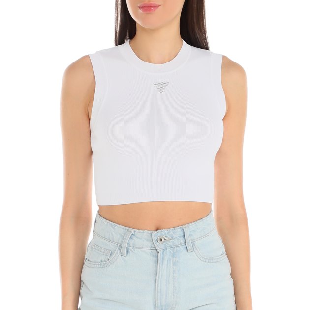 Топ GUESS ALEXIA TANK TOP, Артикул W4GZ34Z3F40, белый | 3999752. Ракурс 2