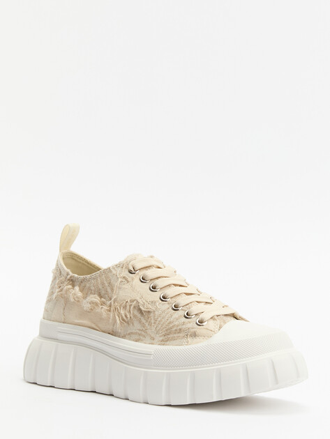 Женские кеды CAFE' NOIR, Артикул DG9003, светло-бежевый | 3999921. Ракурс 3