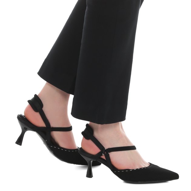 Женские туфли с открытой пяткой (слингбэк) TENDANCE, Артикул AF22P62-2, черный | 4001226. Ракурс 4