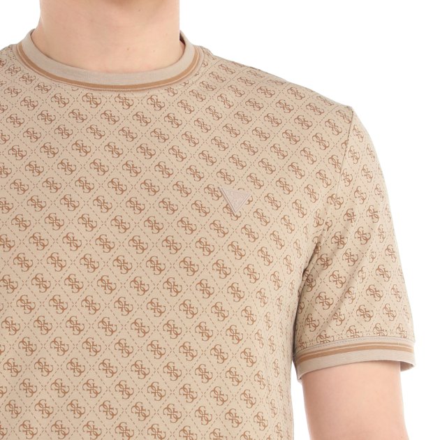 Мужская футболка GUESS MARSHALL T-SHIRT, Артикул Z2YI05J1314, бежевый | 4001428. Ракурс 3