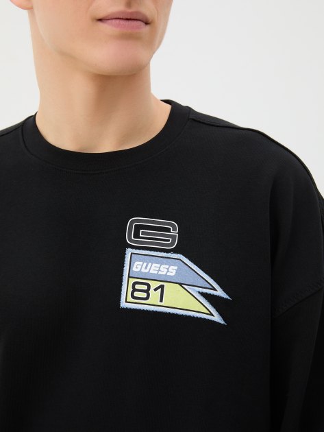 Мужской свитшот GUESS OZRIC CN SWEATSHIRT, Артикул Z4GQ20KBK32, черный | 4001557. Ракурс 3 Мужской свитшот GUESS OZRIC CN SWEATSHIRT, Артикул Z4GQ20KBK32, черный | 4001557. Ракурс 3