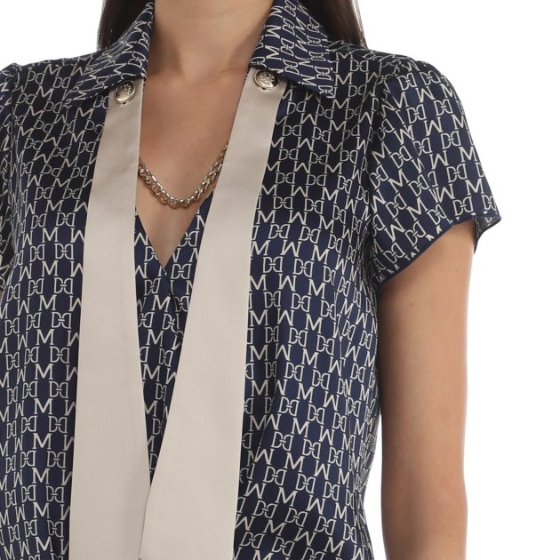 Женская блузка MARCIANO BY GUESS NEW MONOGRAM BLOUSE, Артикул 4GGH019859Z, синий | 4003909. Ракурс 3