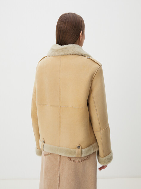 Женская дубленка MAISON DAVID AMELIA_DF, Артикул AMELIA_DF, бежевый | 4005101. Ракурс 4 Женская дубленка MAISON DAVID AMELIA_DF, Артикул AMELIA_DF, бежевый | 4005101. Ракурс 4