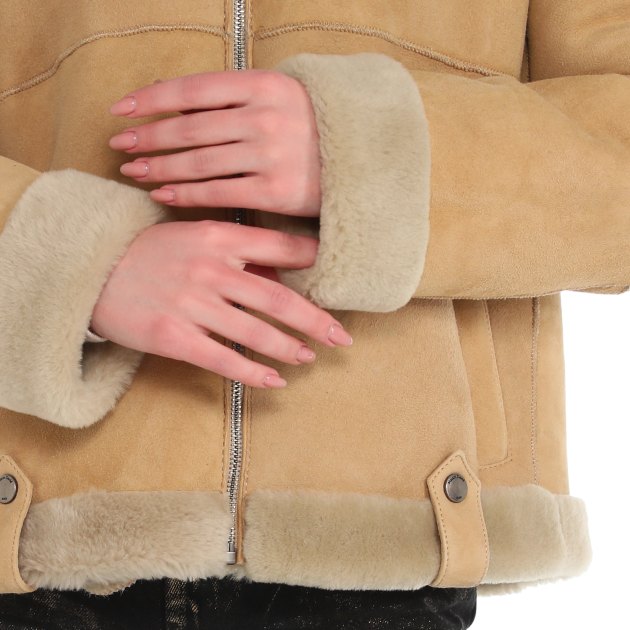 Женская дубленка MAISON DAVID AMELIA_DF, Артикул AMELIA_DF, бежевый | 4005101. Ракурс 8