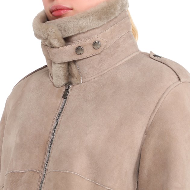 Женская дубленка MAISON DAVID AMELIA_DF, Артикул AMELIA_DF, серо-бежевый | 4005149. Ракурс 7