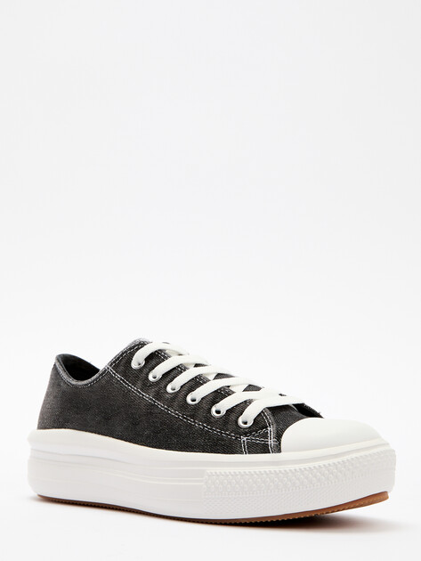 Женские кеды из денима TENDANCE, Артикул AQ515C-05, черный | 4011028. Ракурс 3 Женские кеды из денима TENDANCE, Артикул AQ515C-05, черный | 4011028. Ракурс 3