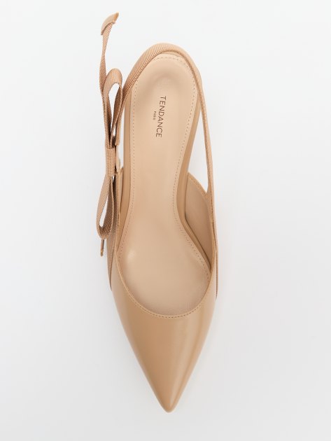 Женские туфли с открытой пяткой (слингбэк) TENDANCE, Артикул RL721-1A, темно-бежевый | 4011982. Ракурс 5